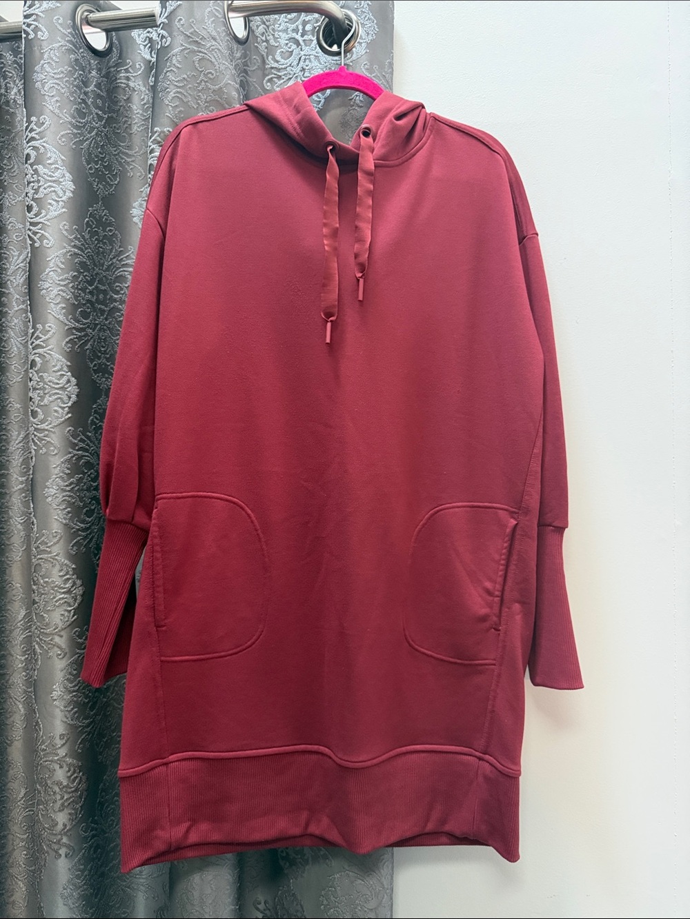 Athleta Hooded Pullover in Deep Rose